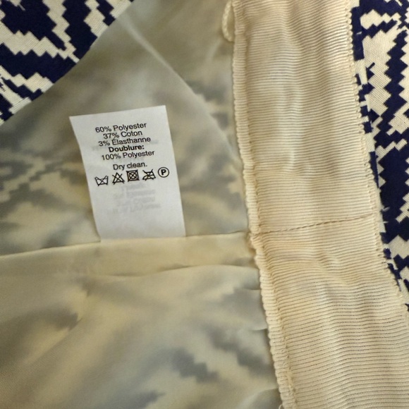 NWT - J. Crew Blue and White Ikat Patterned A-Line Skirt - Picture 8 of 8